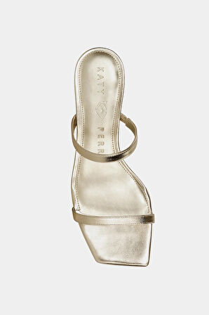 The Loma Kadın Şampanya Taşlı Topuklu Terlik