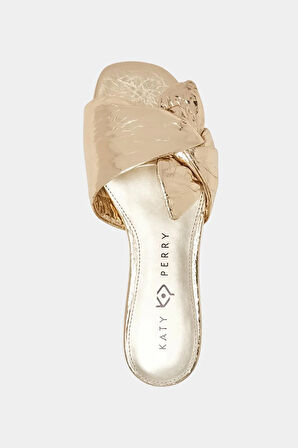 The Halie Bow Kadın Altın Fiyonklu Terlik