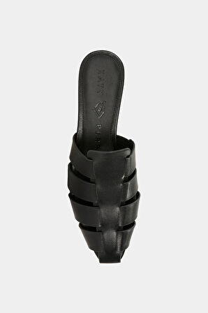 The Confidant Fisherman Mule Siyah Bantlı Terlik