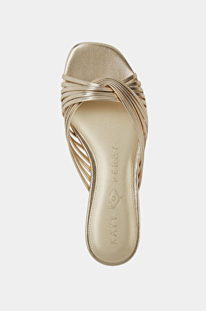 The Halie İnterwined Slide Kadın Altın Çapraz Bantlı Terlik