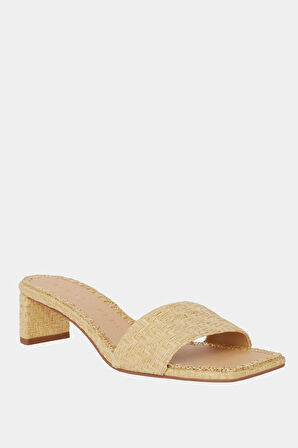 The Wandedering Slide Kadın Naturel Topuklu Terlik
