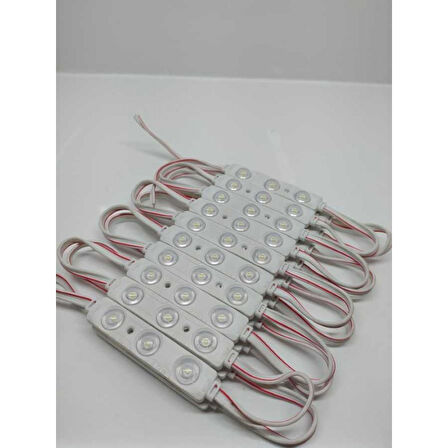 Beyaz 3 Ledli Kablolu Parmak Led 12 v 5 adet