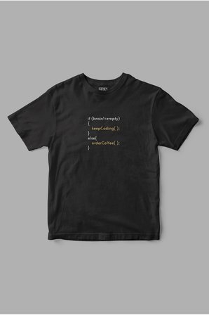 if (brain=empty) Yazılım Kodlama Baskılı Tişört