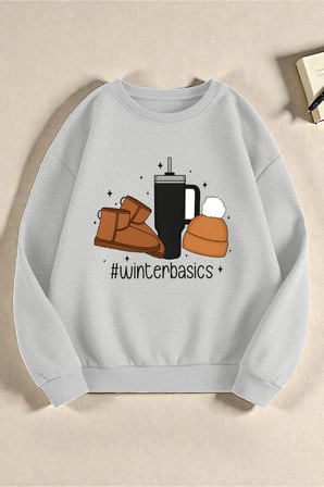 Çok Renkli Karışık Seri Baskılı Sweatshirt 3'lü Fırsat Paketi
