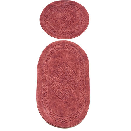 Damaks Oval Pamuklu 2 Li Banyo Paspası