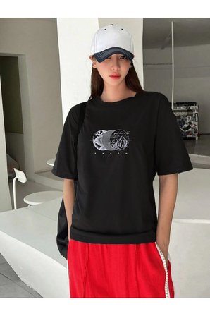 Unisex Earth Baskılı Tasarım Tshirt