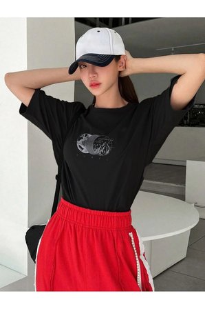 Unisex Earth Baskılı Tasarım Tshirt