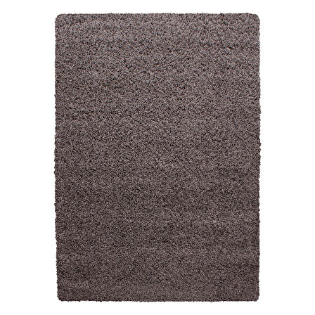 Modern Düz Desen Kahverengi Oturma Odası Halısı Salon Halısı Uzun Tüylü Yumuşak Dokulu Kolay Bakım 