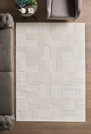 Özel Tasarım Krem Renk Sisal Halı Oturma Odası Salon Halısı Kolay Temizlenebilir Kaymaz Taban Halı