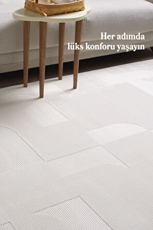 Özel Tasarım Krem Renk Sisal Halı Oturma Odası Salon Halısı Kolay Temizlenebilir Kaymaz Taban Halı