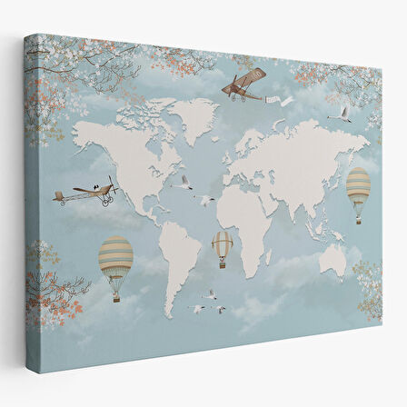 Çocuk Odası İçin Dekoratif Kanvas Duvar Tablosu-3674