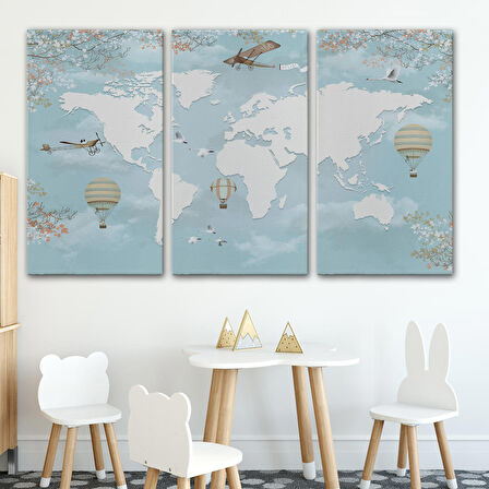 Çocuk Odası İçin Dekoratif Kanvas Duvar Tablosu-3674