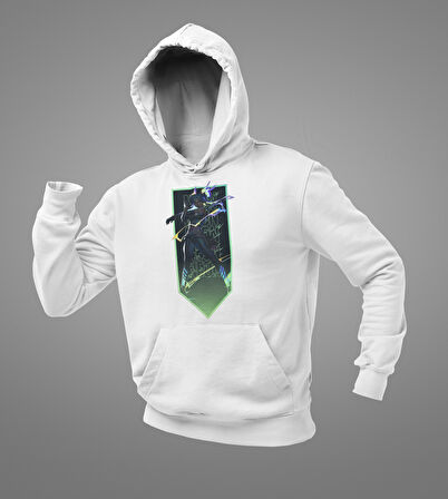 Entry Vaalorant Neon Baskılı Unisex Oversize Hoodie