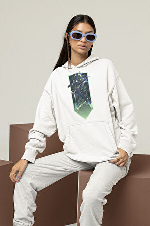 Entry Vaalorant Neon Baskılı Unisex Oversize Hoodie