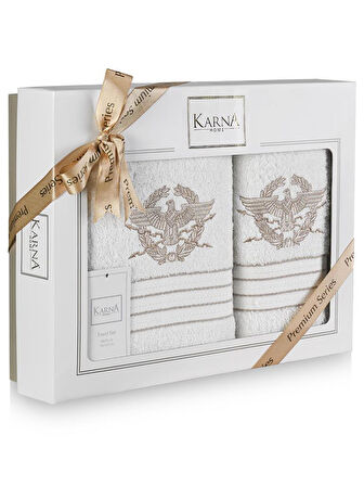 Cotton Nakışlı Kavell Havlu Takımı 50x90