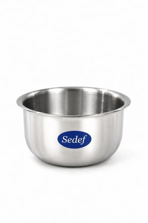 Sedef Premium Kuaför Tıraş Tası Paslanmaz Metal Büyük Boy Krom Kaplama