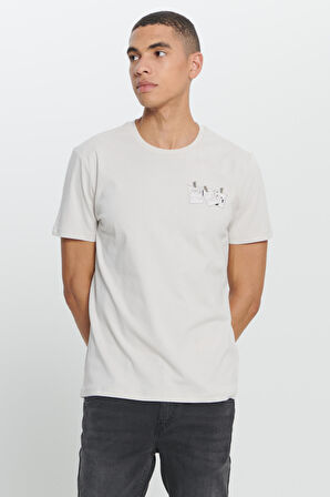 Standart Fit Normal Kesim %100 Pamuk Bisiklet Yaka Tişört