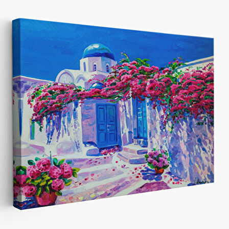 Yunanistan Santorini Dekoratif Duvar Tablosu-3677