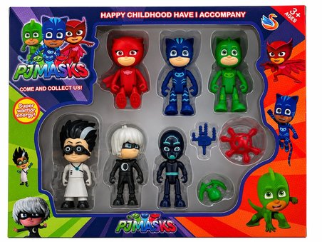 PJ Masks 6li Figür ve Aksesuar Oyun Seti | Kahramanlar ve Kötü Karakterler