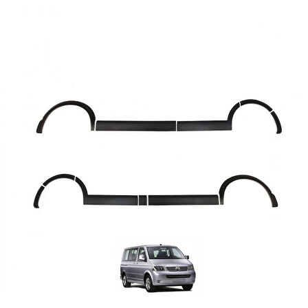 Volkswagen Transporter T5 Kısa Şasi 2003 - 2009 Çamurluk Kapı Dodikleri Set 11 Parça Sol Sürgü