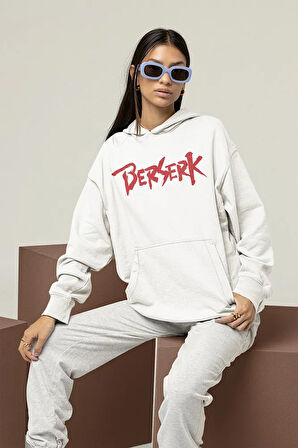 Anime Serisi Berserk Yazılı Unisex Oversize Hoodie