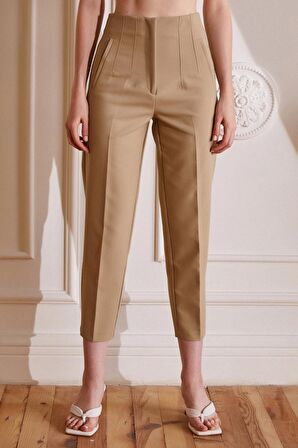 Skinny Kumaş Pantolon Vizon