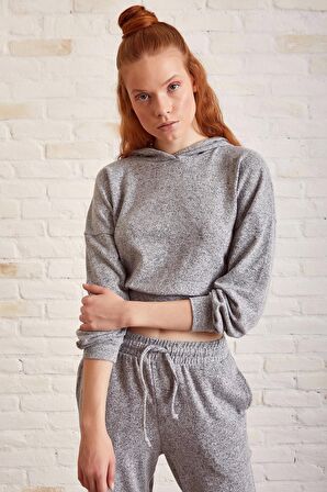 Bol Kesim Eşofman Takım Gri