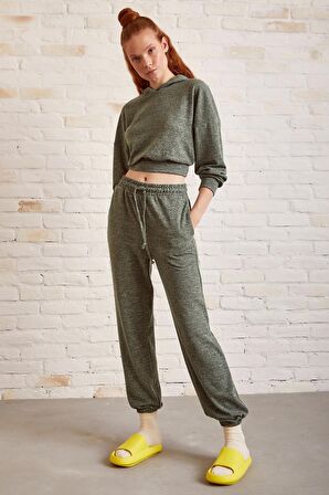 Bol Kesim Eşofman Takım Haki