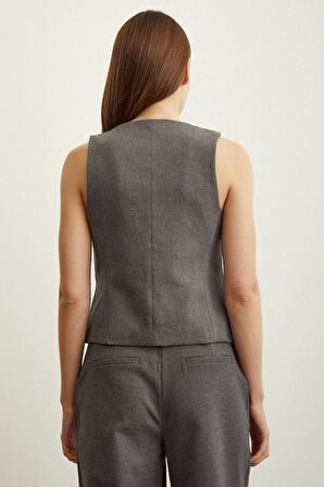 Klasik Boru Paça  Pantolon Gri