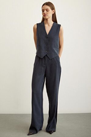 Geniş Paça Pantolon Lacivert