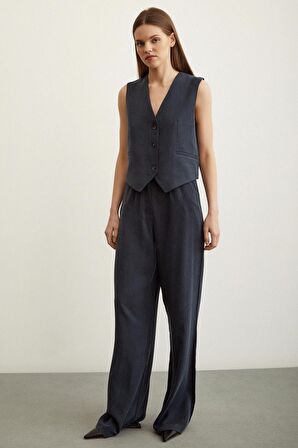 Geniş Paça Pantolon Lacivert