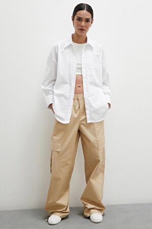 Regular Fit Poplin Gömlek Beyaz