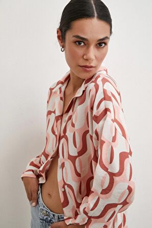 90'lar Pop Gömlek Krem