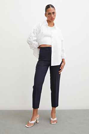 Kol Apoletli Gömlek Beyaz