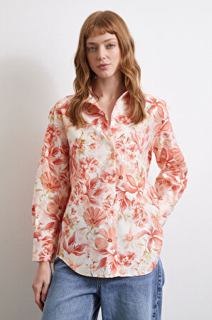 Rüya Desenli Gömlek Pembe