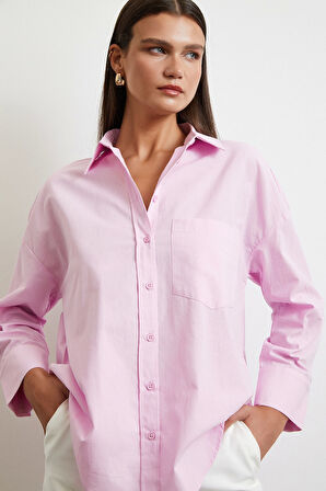 Must Have Poplin Gömlek Pembe