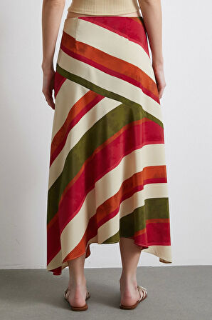 Chery Çizgili Verev Etek Bej