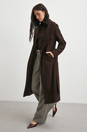 Kuşaklı Kaşe Kaban Kahve