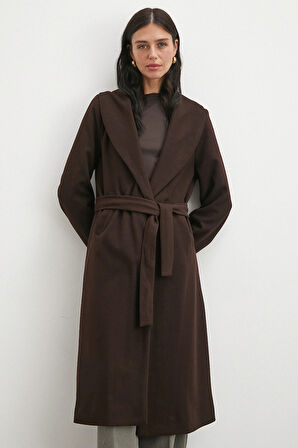 Kuşaklı Kaşe Kaban Kahve