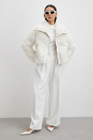 Deri Garnili Lolita Mont Beyaz