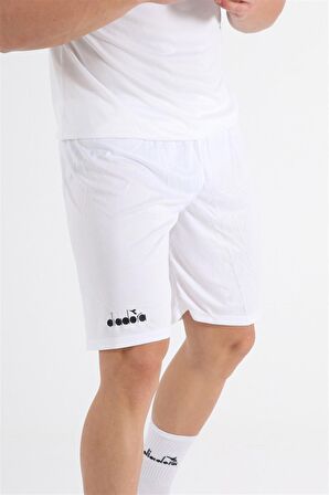 Diadora Düz  Beyaz Antrenman - Spor Şort - DDANT-SORT