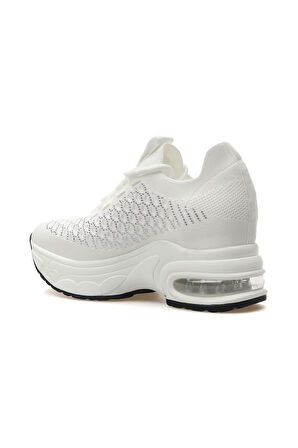 GUJA Kadın Taş Detaylı Gizli Dolgu Topuk Sneaker Günlük Ayakkabı 25y 25y300-22 Z