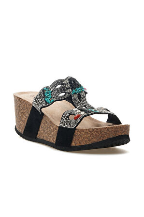 GUJA Kadın Taş Detaylı Dolgu Topuk Günlük Terlik 25y 25y101 Z