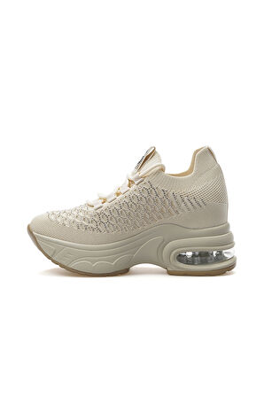GUJA Kadın Taş Detaylı Gizli Dolgu Topuk Sneaker Günlük Ayakkabı 25y 25y300-22 Z