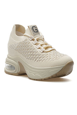 GUJA Kadın Taş Detaylı Gizli Dolgu Topuk Sneaker Günlük Ayakkabı 25y 25y300-22 Z