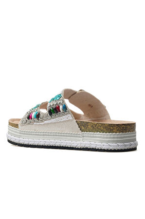 GUJA Kadın Taş Detaylı Günlük Terlik 25y 25y103 Z