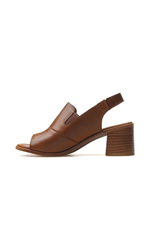 VENÜS Kadın Hakiki Deri Topuklu Sandalet 25y 24381825y Z