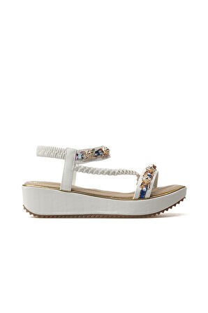 GUJA Kadın Taş Detaylı Günlük Sandalet Ayakkabı 25y 25y121-4 Z