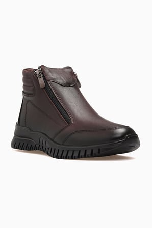 Venüs Kadın Deri Ultra Comfort Anatomik Esnek Taban Günlük Çift Fermuarlı Bot 24k 24402004k Z