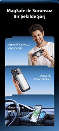 Coofbe Premium Darbe Emici Magsafe İphone 15 Pro Max Kılıf Parmak İzi Önleyici İphone 15 Pro Max Kılıf